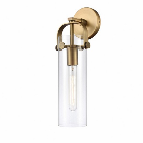 Innovations Lighting Pilaster 1 - Light Sconce in  Brushed Brass - image 1 of 1