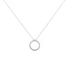 Haus of Brilliance Silver 1/3 Cttw Round-cut Diamond Open Circle Halo Pendant Necklace - 2 of 4