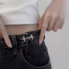 Anna-Kaci 3-Piece Star-Shaped Jean Buckle Extender Set with Sculpted Metal Design for Adjustable Fit and Added Waistroom Comfort 0.8in - Silver - 2 of 4