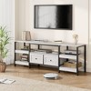 Homhougo 63" Modern-Industrial TV Stand with 2 Fabric Drawers, Entertainment Center for TVs Up to 65" White - 4 of 4