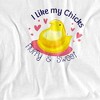 Easter I Like My Chicks Fluffy and Sweet Women's Loose T-Shirt White - 2 of 4
