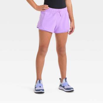 NEW All In Motion Girls' Double Layered Run Shorts Size XL (14/16)