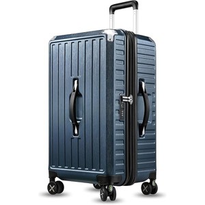 LUGGEX Trunk Medium 26 Inch Trunk Luggage with Spinner Wheels, Deep Expandable Design, Shock Absorbing Wheels, Blue - 1 of 4