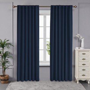Deconovo Blackout Curtains 2 Panels - 42" W, Back Tab, Room Darkening - 1 of 4