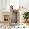 71"L Human Dog Bed with Blanket, 2 Side Storage Pockets and Portable Handle, Removable Cover, High-Density Foam Human Size Dog Bed for Adult - 2 of 4