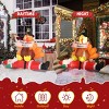 Syemin Inflatable Holiday Decorations Christmas Inflatable Decoration Inflatable Turkey Santa Claus Blow Up Yard Decorations, Orange, 59"*26.77"*59" - 4 of 4