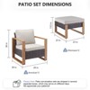 Gymojoy 4 Pieces Outdoor Patio Club Chair Ottoman High Back Chair Ottoman Set - 2 of 4