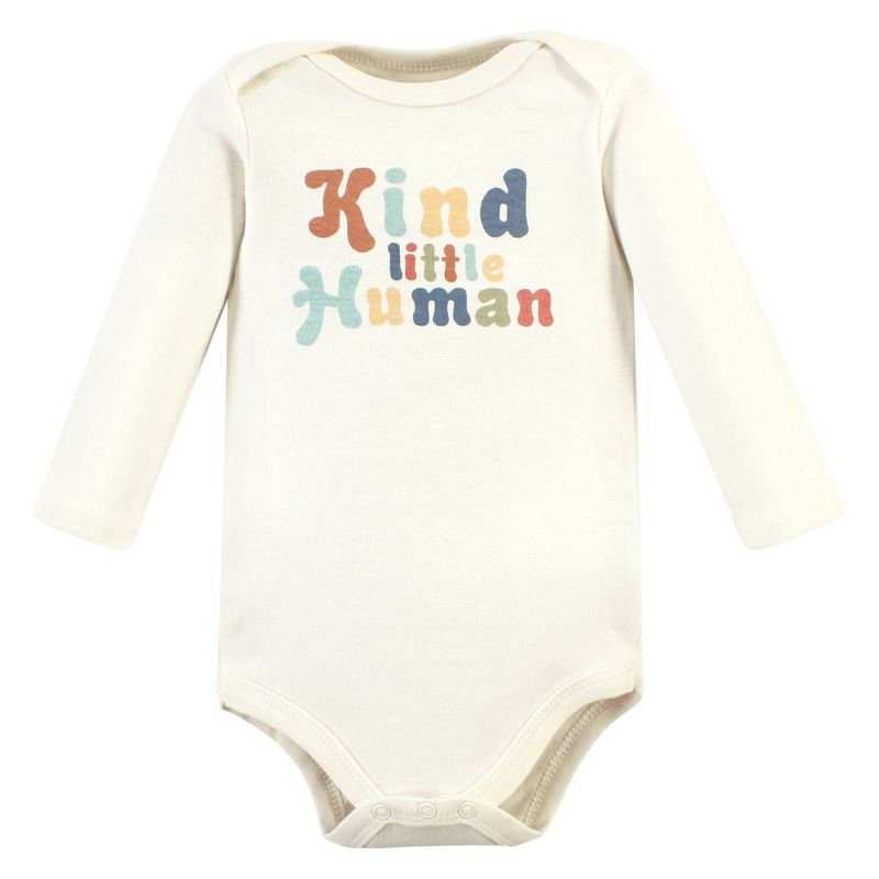 Hudson Baby Cotton Bodysuit and Pant Set, Kind Human Long Sleeve, 3 of 6