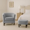 Wooakway Swivel Accent Chair with Ottoman Set Barrel Armchair with Removable Back Pillow with 2 Armrest Covers for Living Room Bedroom Office - 3 of 4