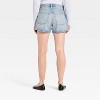 Women's Mid-Rise 90's Baggy Rhinestone Denim Shorts - Universal Thread™ Light Wash - 2 of 4