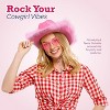 4E's Novelty Pink Cowgirl Hat with Feathers & Heart Sunglasses Set for Women & Girls Preppy Cowgirl Hat for Western Costume & Coastal Cowgirl Look - 3 of 4