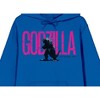 Godzilla Classic Oversized Logo Long Sleeve Blue Women's Hooded Sweatshirt - 2 of 3
