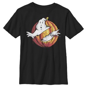 Boy's Ghostbusters Halloween Pumpkin Logo T-Shirt - 1 of 4