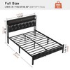 WOWLIVE Full/Queen/King Bed Frame with Storage Headboard, Metal Platform Bed Frame, Storage Bed with Charging Station and LED Light - 2 of 4