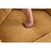 42" Corduroy Chaise Lounge Chair with Storage Armrest and Ottoman - 3 of 4