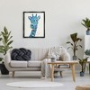 Stupell Industries Blue Giraffe Varied Collage Assortment Animal Painting Floating Frame Canvas Art, Black, 25" x 31" - 3 of 4