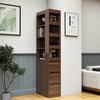 TOAOTBNBO 4-Tier Standing Bookshelves with 3 Side Drawers, 70.87" H Narrow Wooden Bookcase Display Storage Book Shlef for Bedroom - 4 of 4