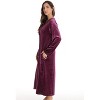 Just Love Stretch Velour Embroidered Zipper Lounger Robe for Women with Pockets - 2 of 3