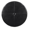 Winston Large Round Button Top Storage Ottoman Faux Leather Black - HomePop - image 2 of 4