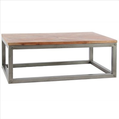 Modern Metal Coffee Table Brown - Olivia & May