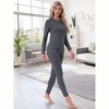 INSPIRE CHIC Women's Underwear Lightweight Long Sleeve Shirt Legging Set Winter Thermals Long Johns - 2 of 4