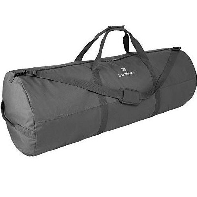 Bear & Bark Extremely Large Duffle Bag - Grey 46" X 20"-Inch - 236.8L - Canvas Military and Army Cargo Style Duffel Tote for Men and Women
