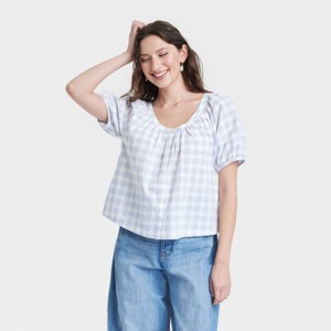 Women's Puff Short Sleeve Blouse - Universal Thread™ - 1 of 3