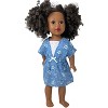 Doll Clothes Superstore Handmade Sweet & Stylish Blue Dress with Tights for 18 Inch Dolls - 3 of 4