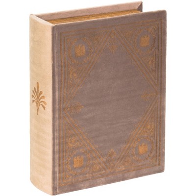 Off-White Wooden Vintage Book Shaped Storage Box
