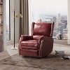 Paulina Genuine Leather Power Recliner with Wingback Design |ARTFUL LIVING DESIGNS - 2 of 4