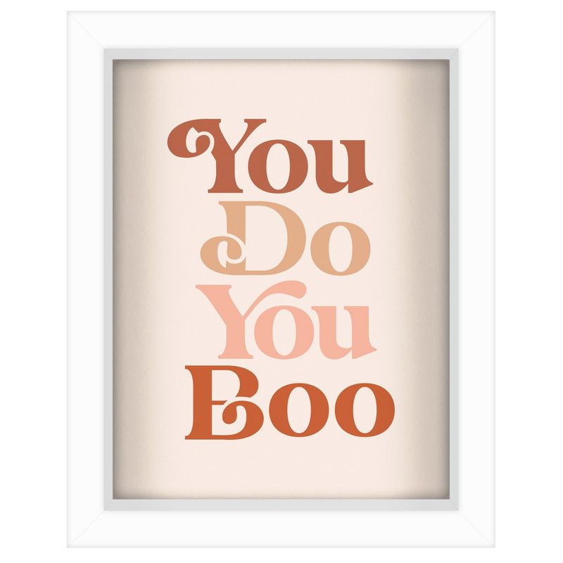 Americanflat Minimalist Motivational You Do You Boo' By Motivated Type Shadowbox Framed Wall Art Home Decor, 1 of 9