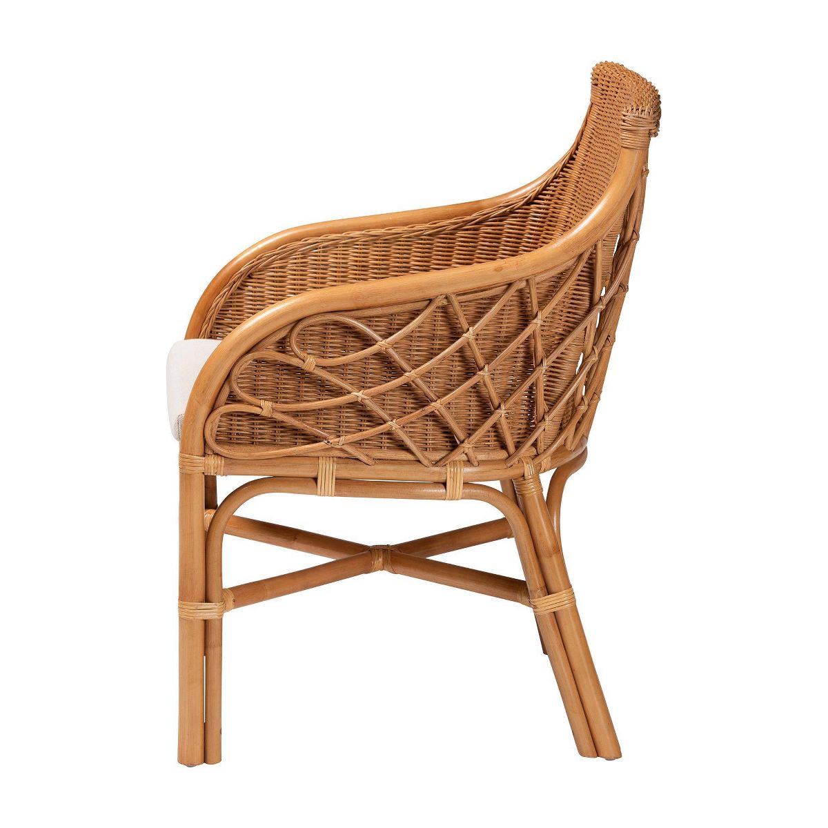 bali & pari Carolyn Rattan Dining Chair Light Honey - thumbnail 7