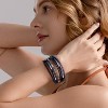Trendy Layered Boho Leather Wrap Bracelets with Magnetic Clasp, Stackable Bohemian Jewelry Gifts for Women - 2 of 4