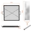 Fire Pit Cooking Grill Grate, X-Marks Fire Pit Grill Cooking Grate, Outdoor Campfire BBQ Grill, Heavy Duty Steel Campfire BBQ Grill - 2 of 4