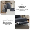 Rocking Recliner Chair for Adults, Modern Upholstered Plush Seating Glider Recliner Chair, Reading Chair Modern Nursery Accent Sofa Chairs - 4 of 4