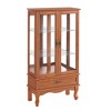 Display Cabinet With Glass Doors And Lights, Wine Cabinet Display Cabinet With Adjustable Glass Shelves - 3 of 4