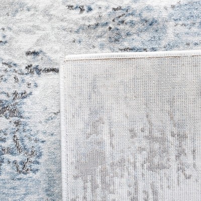 Abstract Swirls Reversible Synthetic Rug 4' x 6' - Blue