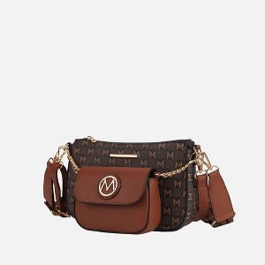 MKF Collection Ciri Crossbody Women's Double Bag Versatile, Monogram Design by Mia K - 1 of 4