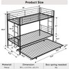 NicBex Twin Over Twin House Bunk Bed with Roof and Windows and Guardrail,Loft Bed with Ladder and Trundle,Noise Reduced Bunk Beds for Bedroom - 3 of 4