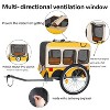 Kumasinova Folding Bike Trailer for Dogs,88LB Capacity Dog Cart with 20" Extra Fat All-Terrain Wheels,Multi-Mesh Windows,Safety Flag Reflective Lights - 4 of 4