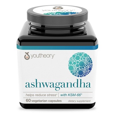 Youtheory Ashwagandha Capsules - 60ct