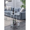 Royal Crest Bar Cart with Wheels Chrome - Breighton Home - 2 of 3