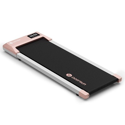 Deerrun Treadmills 16.14*39.37 Inch Gold Color,2 in 1 300lbs Capacity Under Desk Walk Pad, 0.6-3.8 Mph with PitPat APP