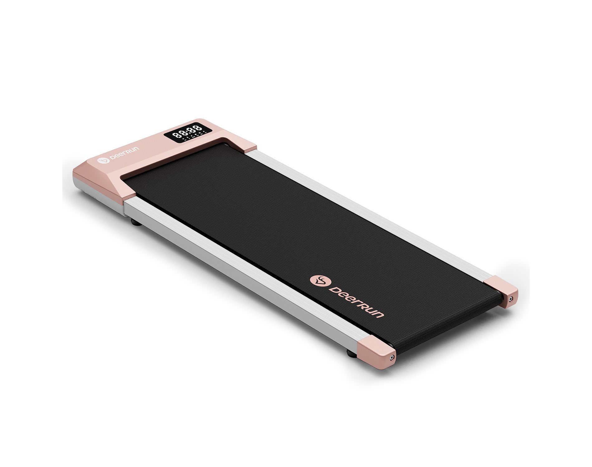 Deerrun Treadmills 15.35*39.37 Inch Gold Color,2 in 1 350lbs Capacity Under Desk Walk Pad, 0.6-3.8 Mph with PitPat APP