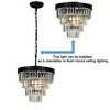 ALOADECOR 3-Light 13" Glam Tierd Chandelier With Crystal Accents - 4 of 4