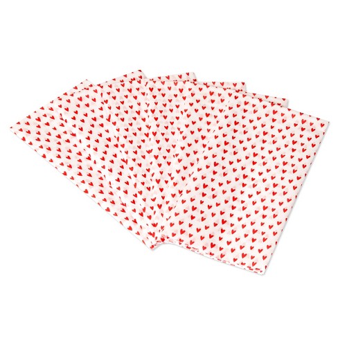 8ct Heart Print Pegged Tissue Paper Pink - Spritz™ : Target