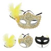 Unique Bargains Princess Feather Half Face Party Mask 1 Pc - 3 of 4