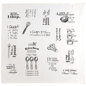 Kay Dee Cooks Kitchen Graphite Cotton Conversions & Equivalents Krinkle Flour Sack Towel 1 pk (Case of 6) - 1 of 1