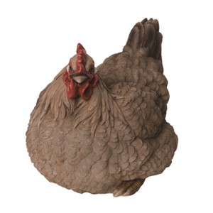 Transpac Resin 10.2" Brown Spring Sitting Hen Decor - 1 of 2