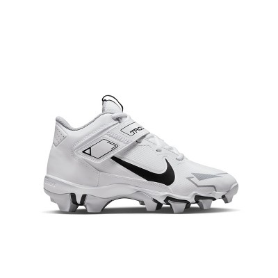 Nike Trout 2 Pro BG Youth Cleats, White/Red, 3.5 Y 